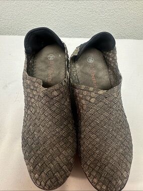 Bernie Mev Woven Slip-On Women's Comfort Shoes in Metallic Brown